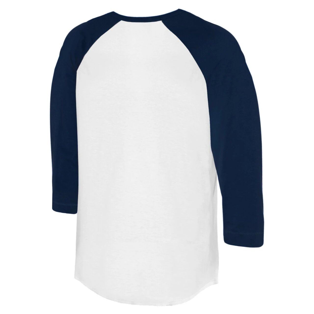Women's Atlanta Braves Tiny Turnip White/Navy Tiara Heart 3/4-Sleeve Raglan T-Shirt - Image 3