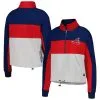 Women's Atlanta Braves The Wild Collective Red/Navy Color Block Half-Zip Jacket