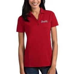 Atlanta Braves Antigua Women's Tribute Polo - Red
