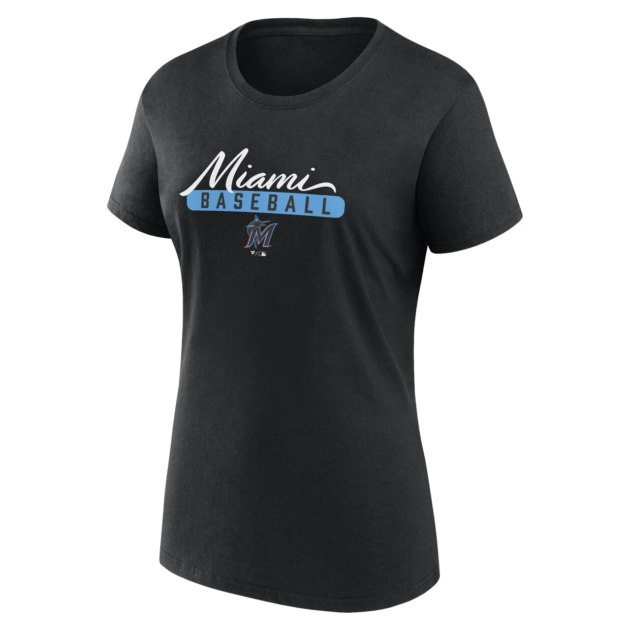 Women's Miami Marlins Fanatics Branded Black/Blue Fan T-Shirt Combo Set - Image 2