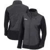 Women's Miami Marlins Columbia Black/Charcoal Basin Butte Fleece Full-Zip Jacket