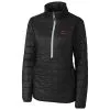 Cincinnati Reds Cutter & Buck Women's Rainier Half-Zip Popover Jacket - Black