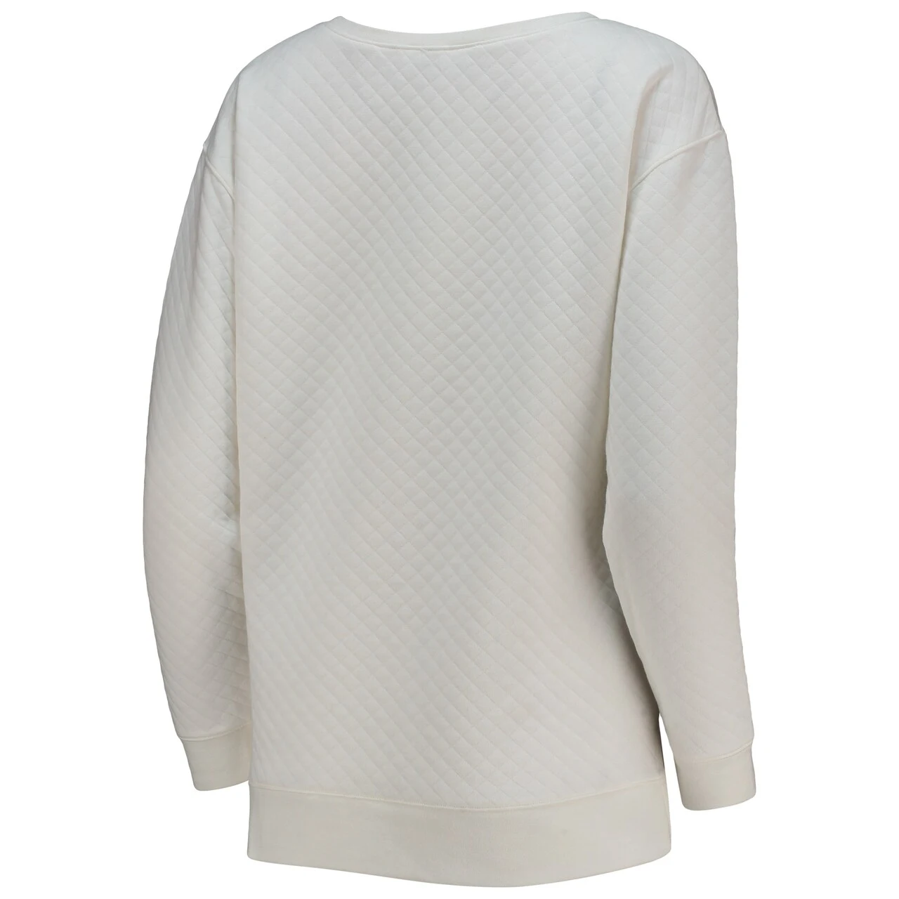 Women's Miami Marlins Concepts Sport White/Cream Quilted Pullover Sweatshirt - Image 3