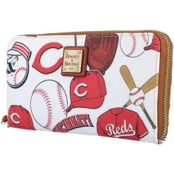 Cincinnati Reds Dooney & Bourke Game Day Large Zip-Around Wristlet
