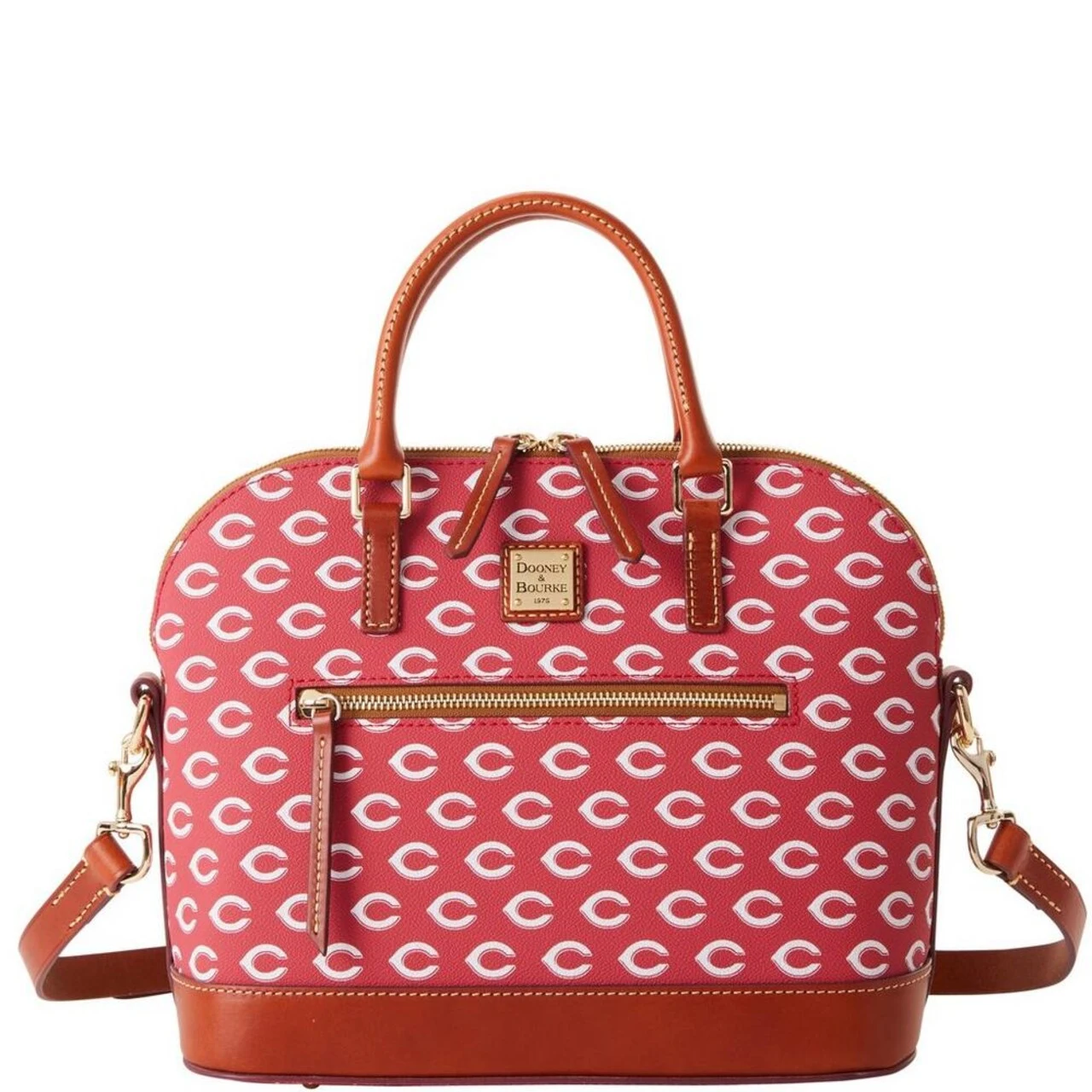 Cincinnati Reds Dooney & Bourke Signature Domed Zip Satchel Purse - Image 2