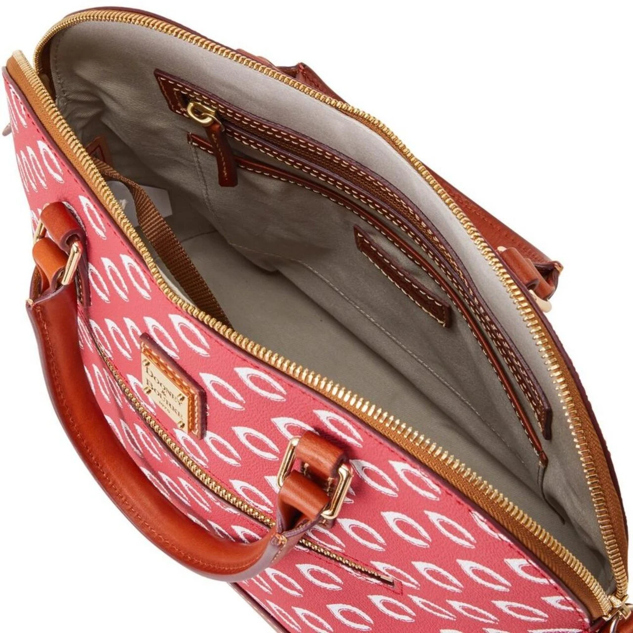 Cincinnati Reds Dooney & Bourke Signature Domed Zip Satchel Purse - Image 3