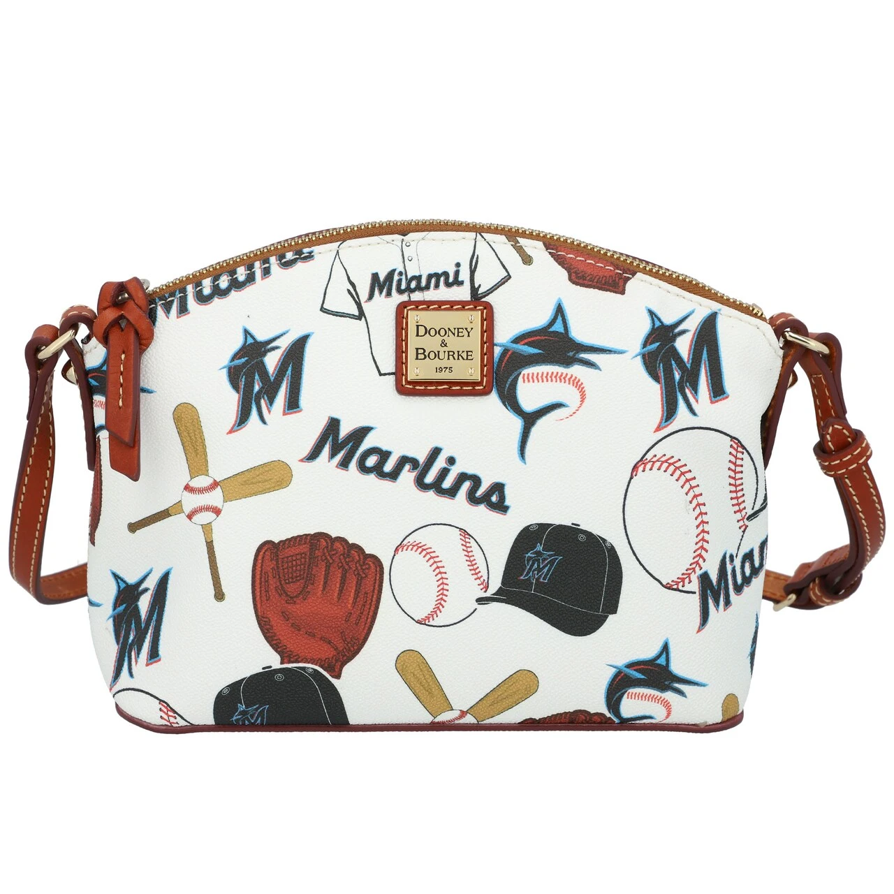 Miami Marlins Dooney & Bourke Gameday Suki Crossbody With Medium Wristlet - Image 2