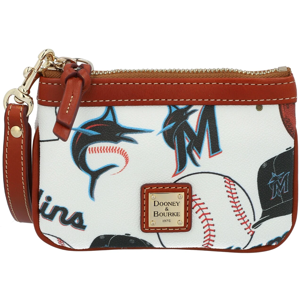 Miami Marlins Dooney & Bourke Gameday Suki Crossbody With Medium Wristlet - Image 4