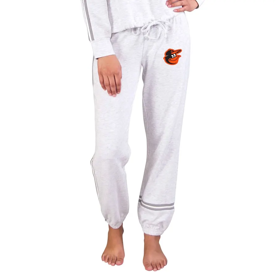 Women's Baltimore Orioles Concepts Sport Cream/Gray Pendant French Terry Jogger Pants