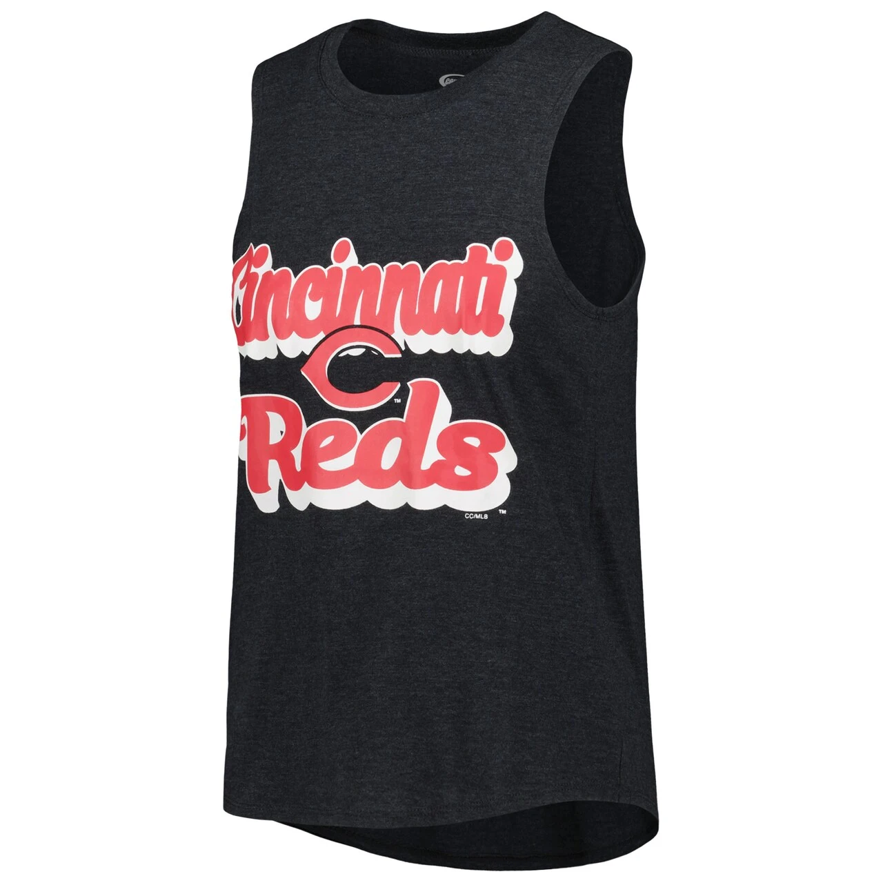 Women's Cincinnati Reds Concepts Sport Heather Red/Heather Black Wordmark Meter Muscle Tank Top & Pants Sleep Set - Image 2