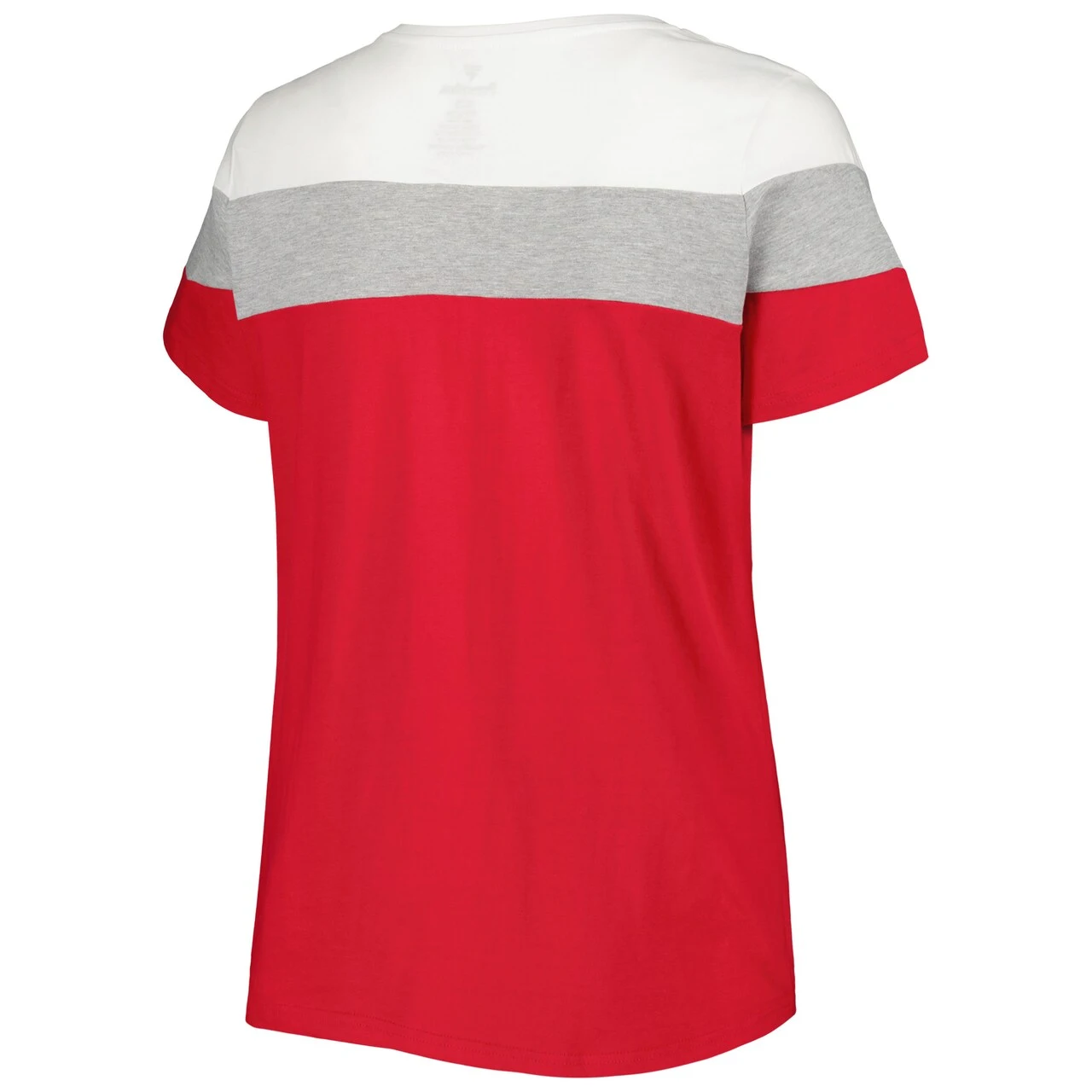 Profile Women's Cincinnati Reds Red/Heather Gray Plus Size Colorblock T-Shirt - Image 3