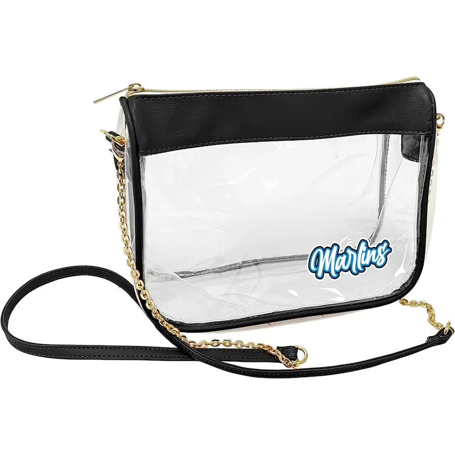 Logo Brands Miami Marlins Hype Stadium Crossbody Clear Bag
