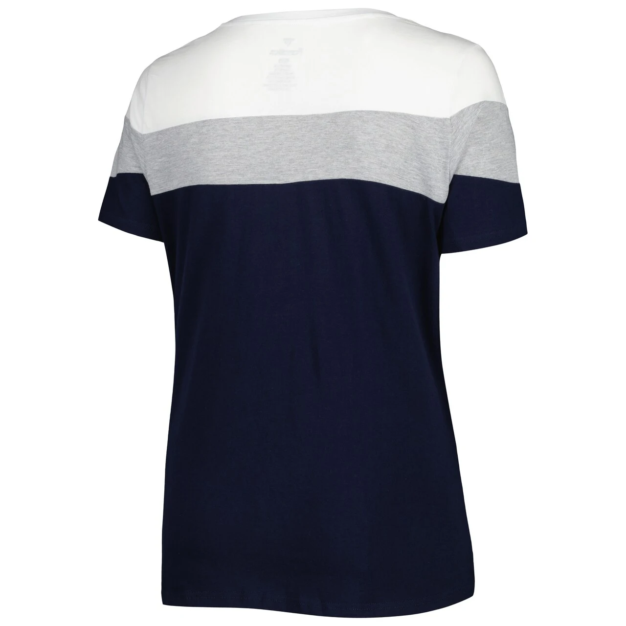 Profile Women's Atlanta Braves White/Navy Plus Size Colorblock T-Shirt - Image 3