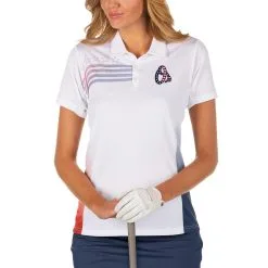 Women's Baltimore Orioles Antigua White/Navy Liberty Polo