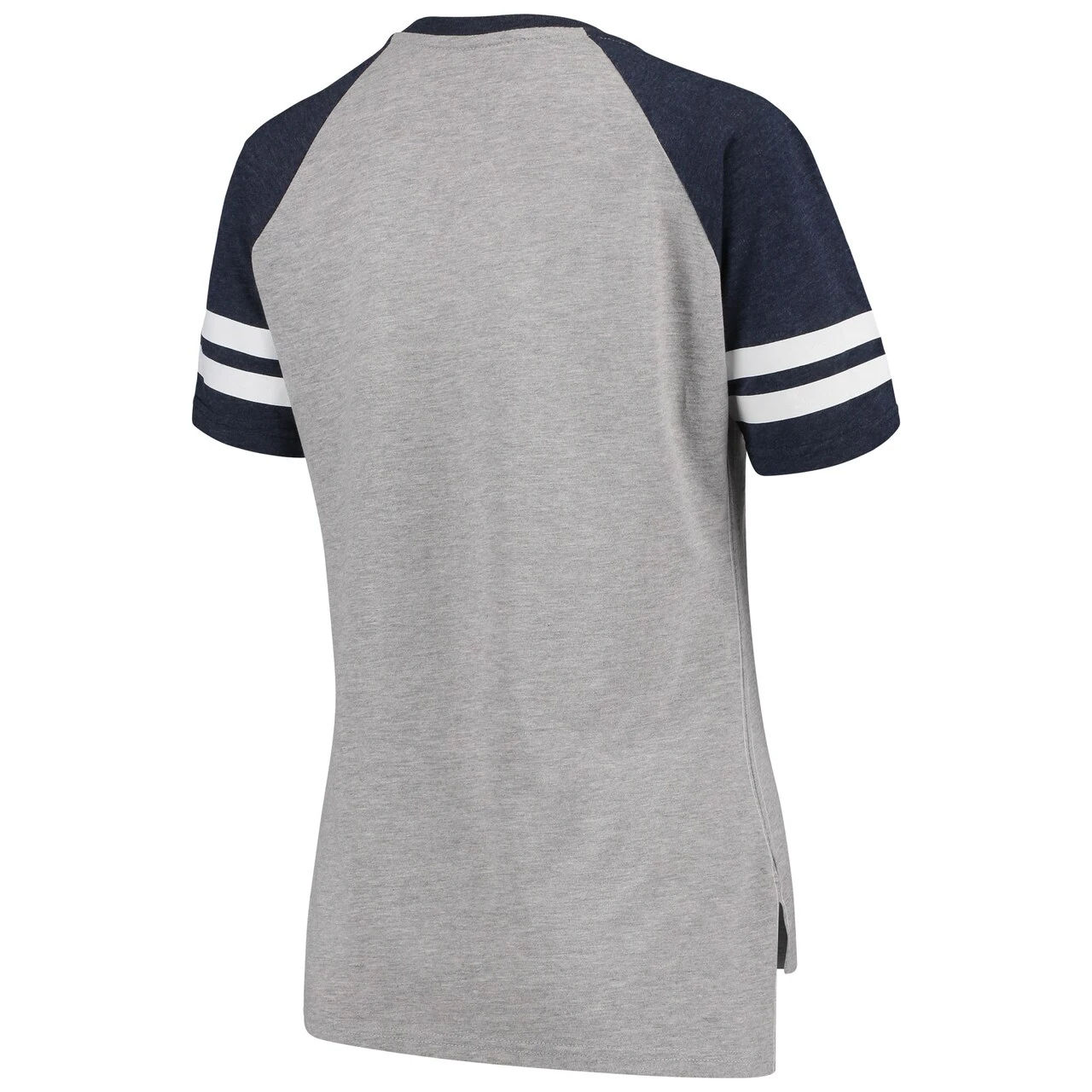 Women's Detroit Tigers G-III 4Her By Carl Banks Gray/Navy Goal Line Raglan V-Neck T-Shirt - Image 3