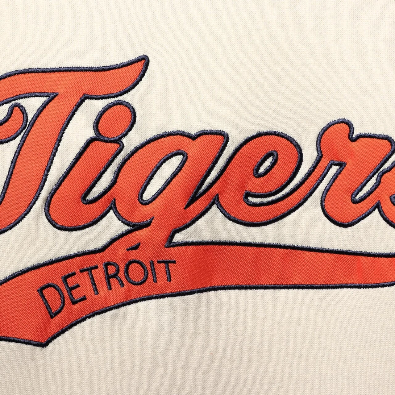 Women's Detroit Tigers Starter Cream/Navy Shutout Raglan Pullover Hoodie - Image 4