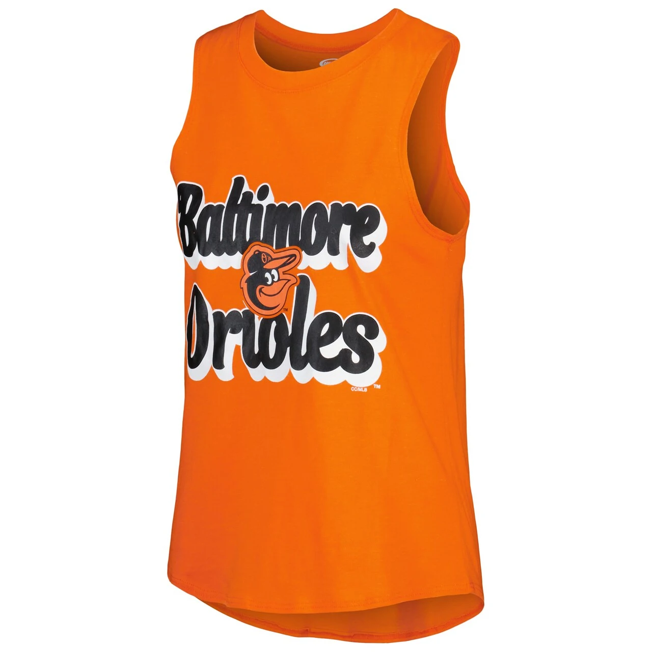 Women's Baltimore Orioles Concepts Sport Black/Orange Wordmark Meter Muscle Tank Top & Pants Sleep Set - Image 2