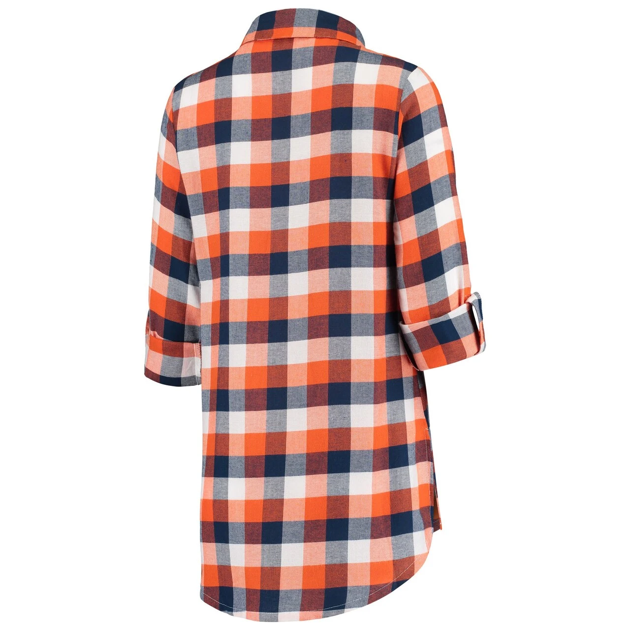Women's Detroit Tigers Concepts Sport Navy/Orange Breakout Flannel Long Sleeve Nightshirt - Image 3
