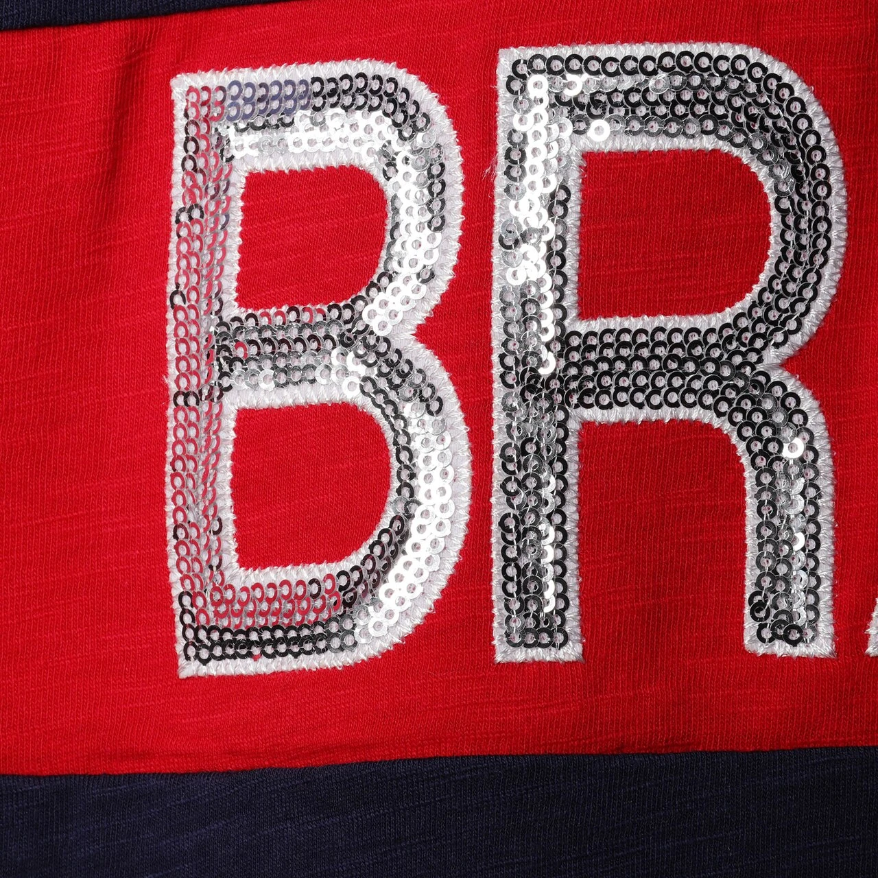 Women's Atlanta Braves Touch Navy/Red Lead Off Notch Neck T-Shirt - Image 4