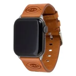 Artinian Cincinnati Reds Tan Leather Apple Watch Band