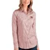 Women's Cincinnati Reds Antigua Red/White Structure Button-Up Long Sleeve Shirt