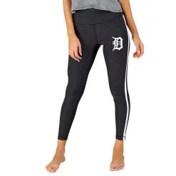 Women's Detroit Tigers Concepts Sport Charcoal/White Centerline Knit Leggings