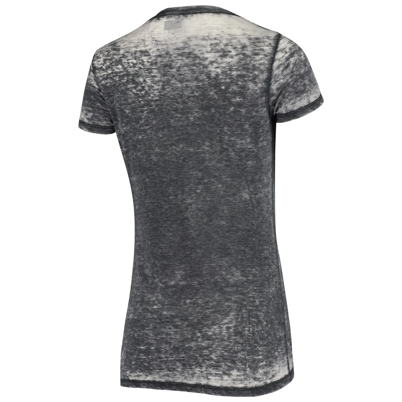 Women's Miami Marlins 5th & Ocean By New Era Black Throwback Burnout V-Neck T-Shirt - Image 3