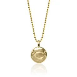 Women's Cincinnati Reds Alex Woo 14k Yellow Gold Disc Necklace