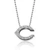 Women's Cincinnati Reds Alex Woo Little Logo 14kt White Gold & Diamond Necklace