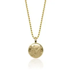 Women's Miami Marlins Alex Woo 14k Yellow Gold Disc Necklace