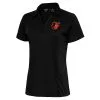 Women's Baltimore Orioles Antigua Black Team Logo Tribute Polo