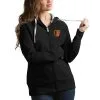Women's Baltimore Orioles Antigua Black Victory Full-Zip Hoodie
