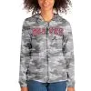 Women's Atlanta Braves Antigua Camo Wordmark Absolute Full-Zip Hoodie