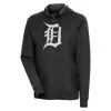 Women's Detroit Tigers Antigua Heather Black Action Pullover Hoodie