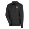 Women's Detroit Tigers Antigua Heather Black Action Pullover Hoodie