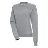 Women's Detroit Tigers Antigua Heather Gray Brushed Metallic Victory Pullover Sweatshirt