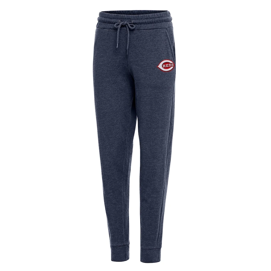 Women's Cincinnati Reds Antigua Heather Navy Action Jogger Pants