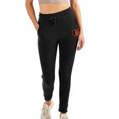 Women's Baltimore Orioles Antigua Heathered Black Action Jogger Pants