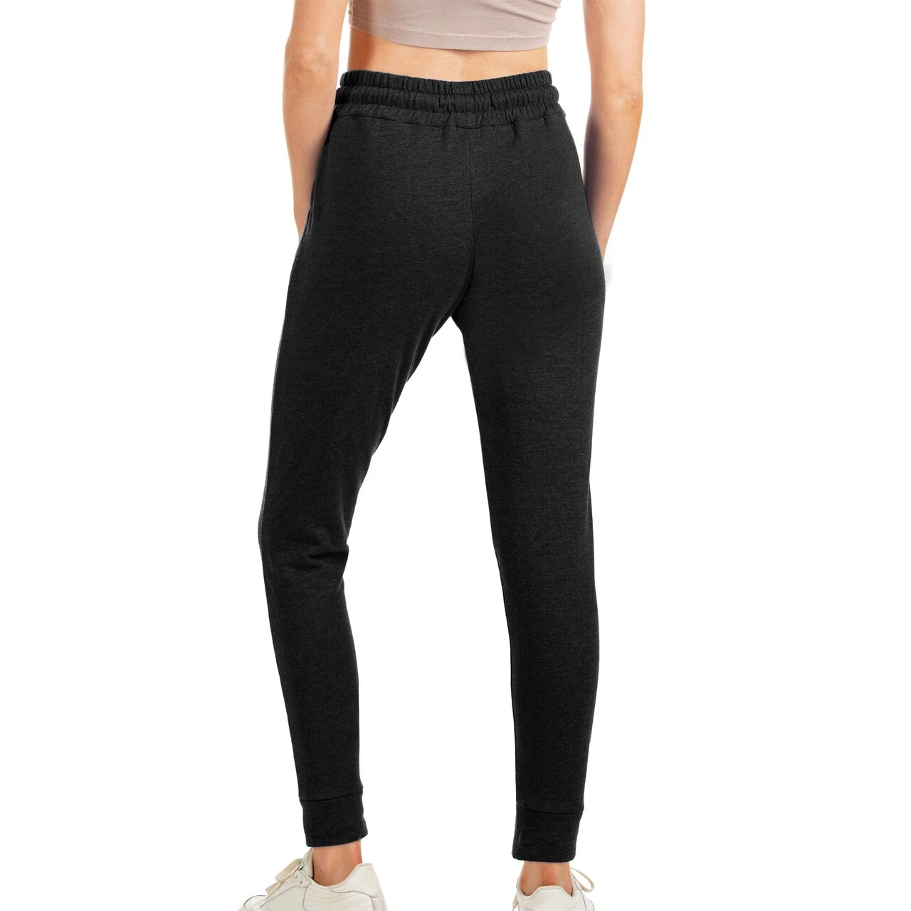 Women's Baltimore Orioles Antigua Heathered Black Action Jogger Pants - Image 2