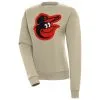 Women's Baltimore Orioles Antigua Khaki Victory Pullover Sweatshirt