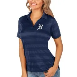 Women's Detroit Tigers Antigua Navy Compass Polo