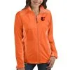 Women's Baltimore Orioles Antigua Orange Revolve Full-Zip Jacket