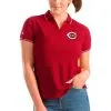 Women's Cincinnati Reds Antigua Red Affluent Polo