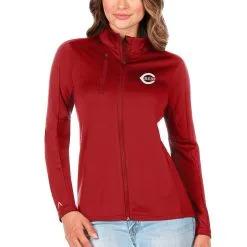 Women's Cincinnati Reds Antigua Red Generation Full-Zip Jacket
