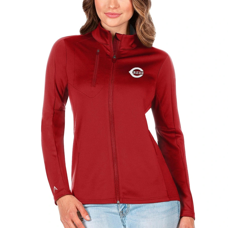 Women's Cincinnati Reds Antigua Red Generation Full-Zip Jacket