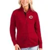 Women's Cincinnati Reds Antigua Red Links Full-Zip Golf Jacket
