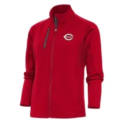 Women's Cincinnati Reds Antigua Red Logo Generation Full-Zip Jacket