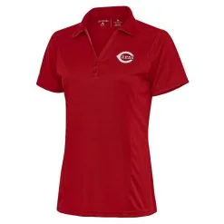 Women's Cincinnati Reds Antigua Red Team Logo Tribute Polo