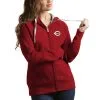 Women's Cincinnati Reds Antigua Red Victory Full-Zip Hoodie
