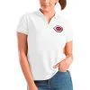Women's Cincinnati Reds Antigua White Affluent Polo